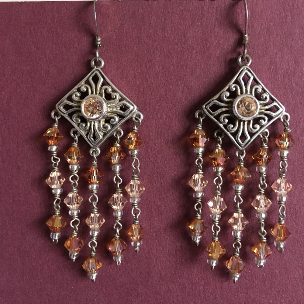 🔻FINAL PRICE🔻 Sterling Silver Crystal Earrings